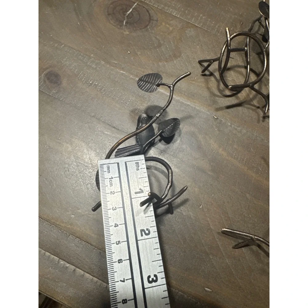Pier 1 Bird on a Branch Napkin Rings Set of 4 Dark Bronze Metal Rustic Nature